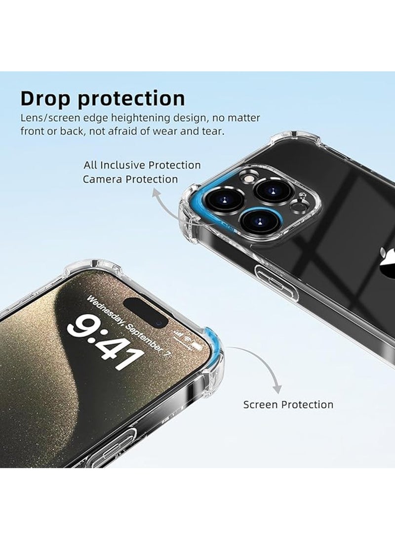 iPhone 16 Pro Max Case,Crystal Clear Case Cover Designed for iPhone 16 Pro Max TPU Back Cover with 5 Corners Shockproof Protection and Camera Protection Anti-Fall Clear Case - Image 4